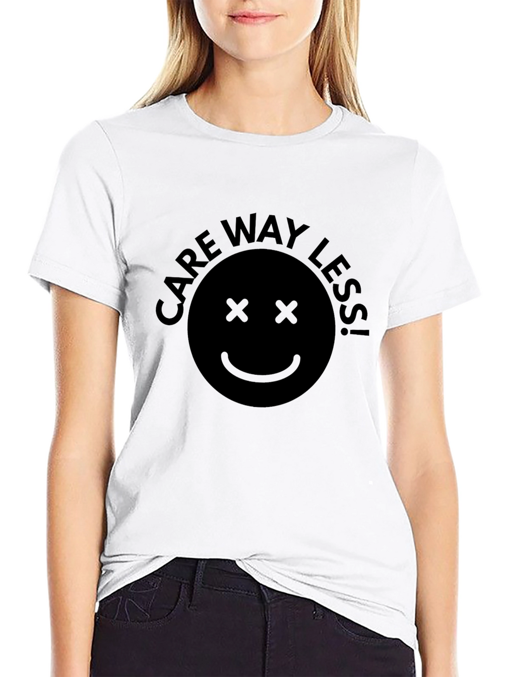 Care Way Less Graphic Tee - Black Unisex