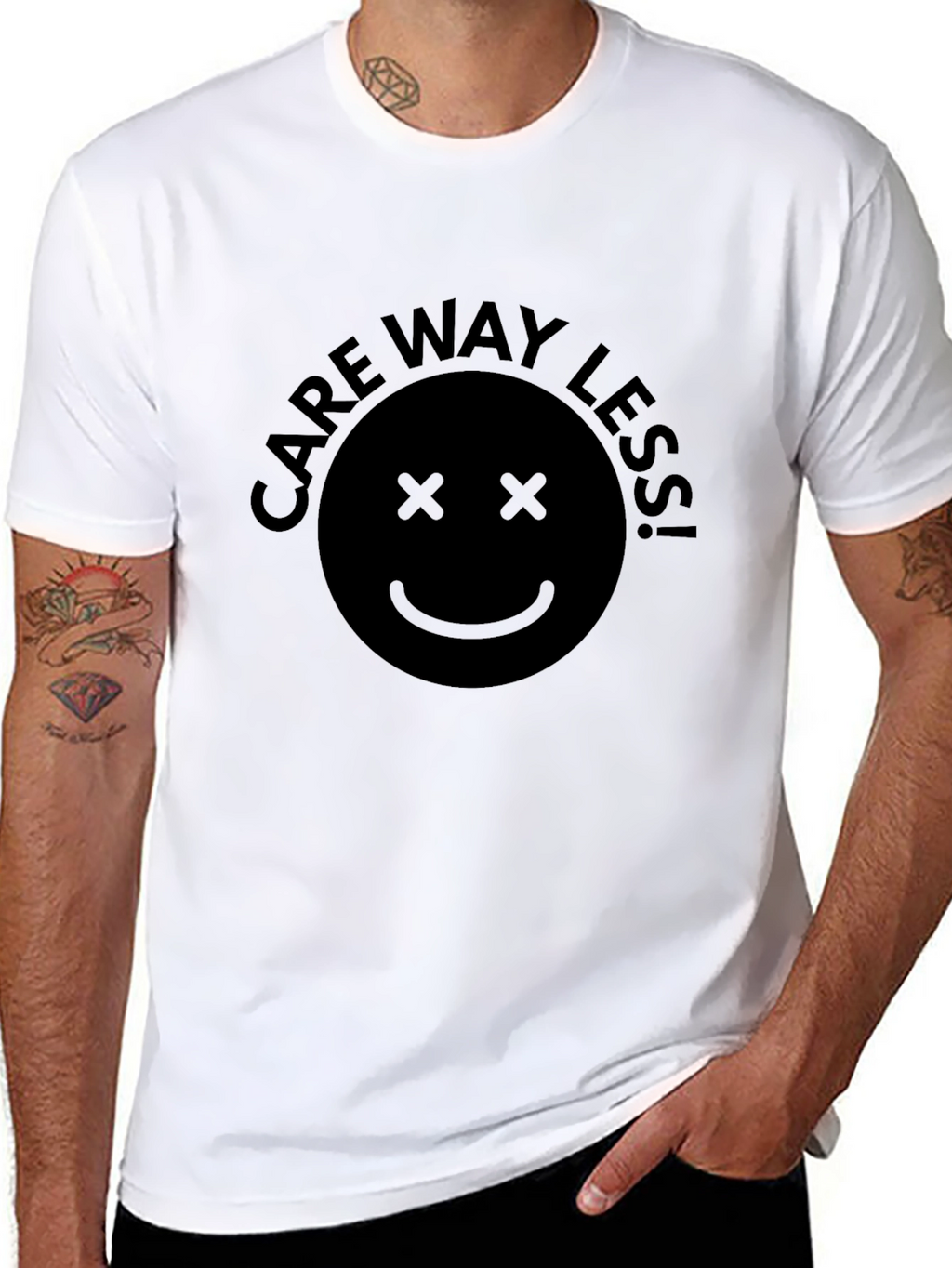 Care Way Less Graphic Tee - Black Unisex