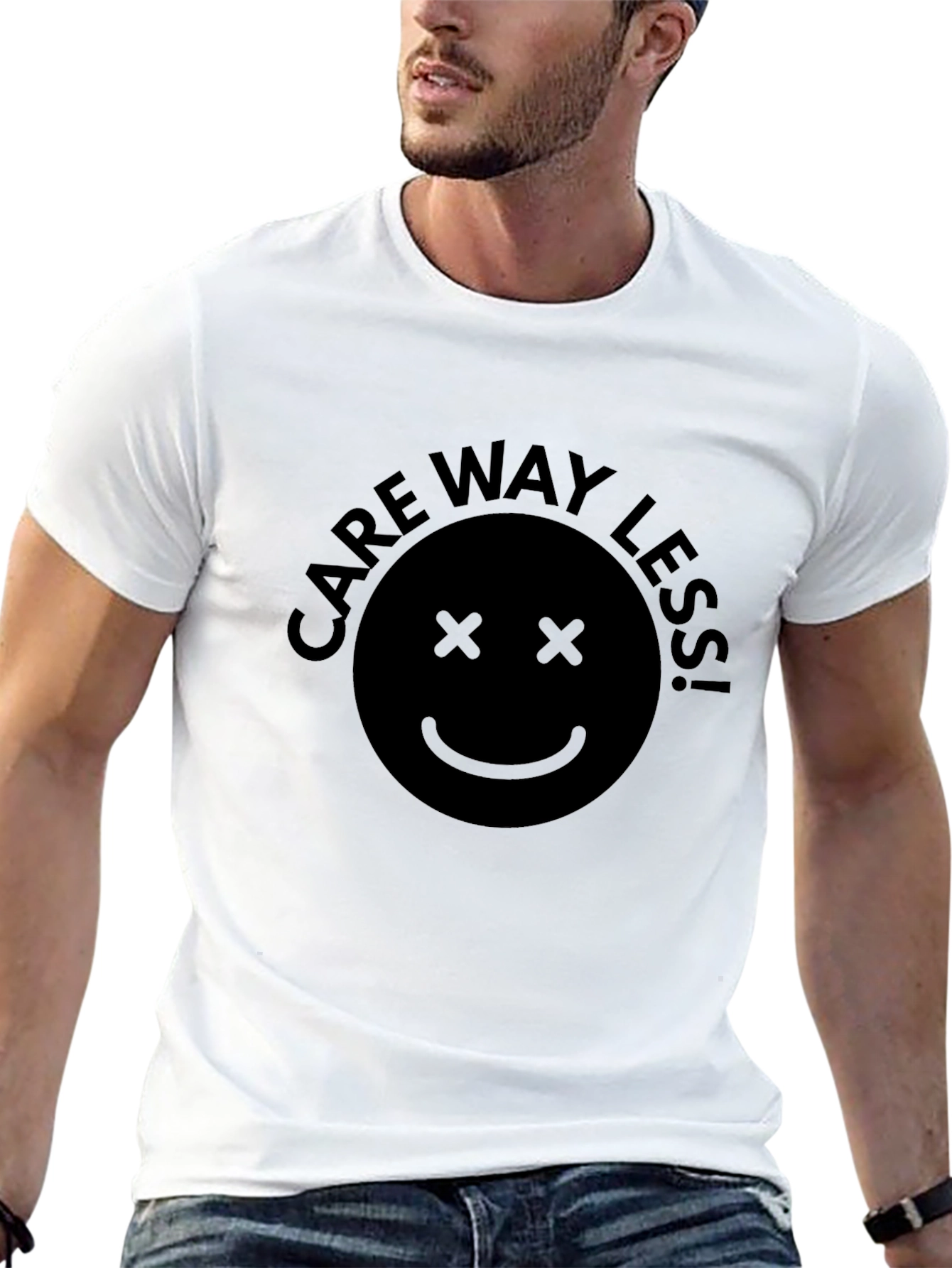 Care Way Less Graphic Tee - Black Unisex
