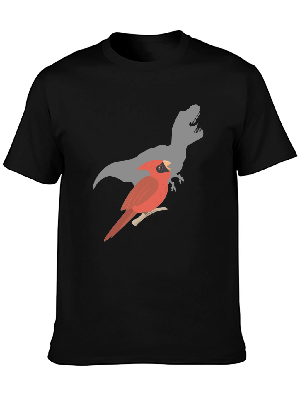 Cardinal & T-Rex Mens Black Graphic Tee