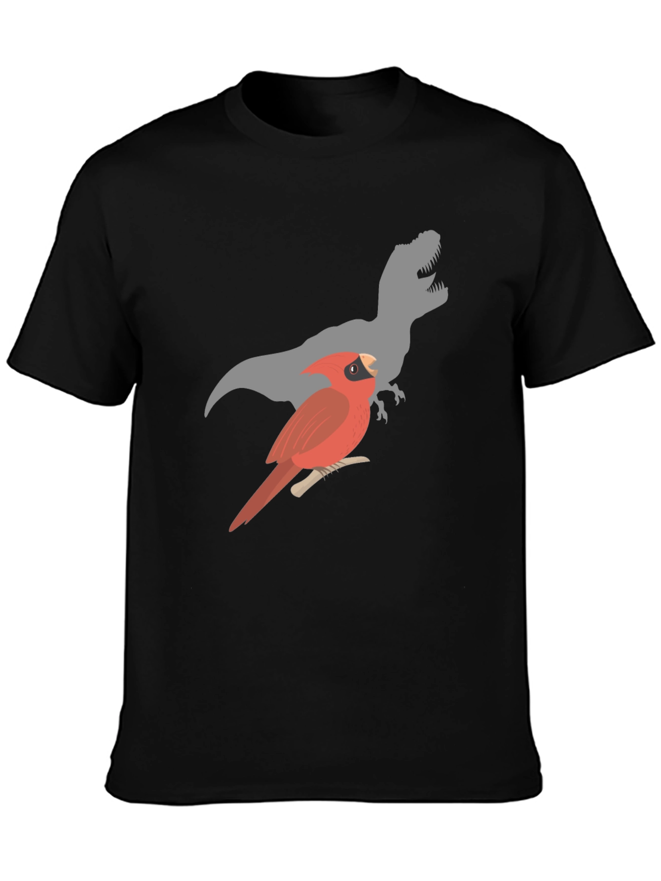 Cardinal & T-Rex Mens Black Graphic Tee