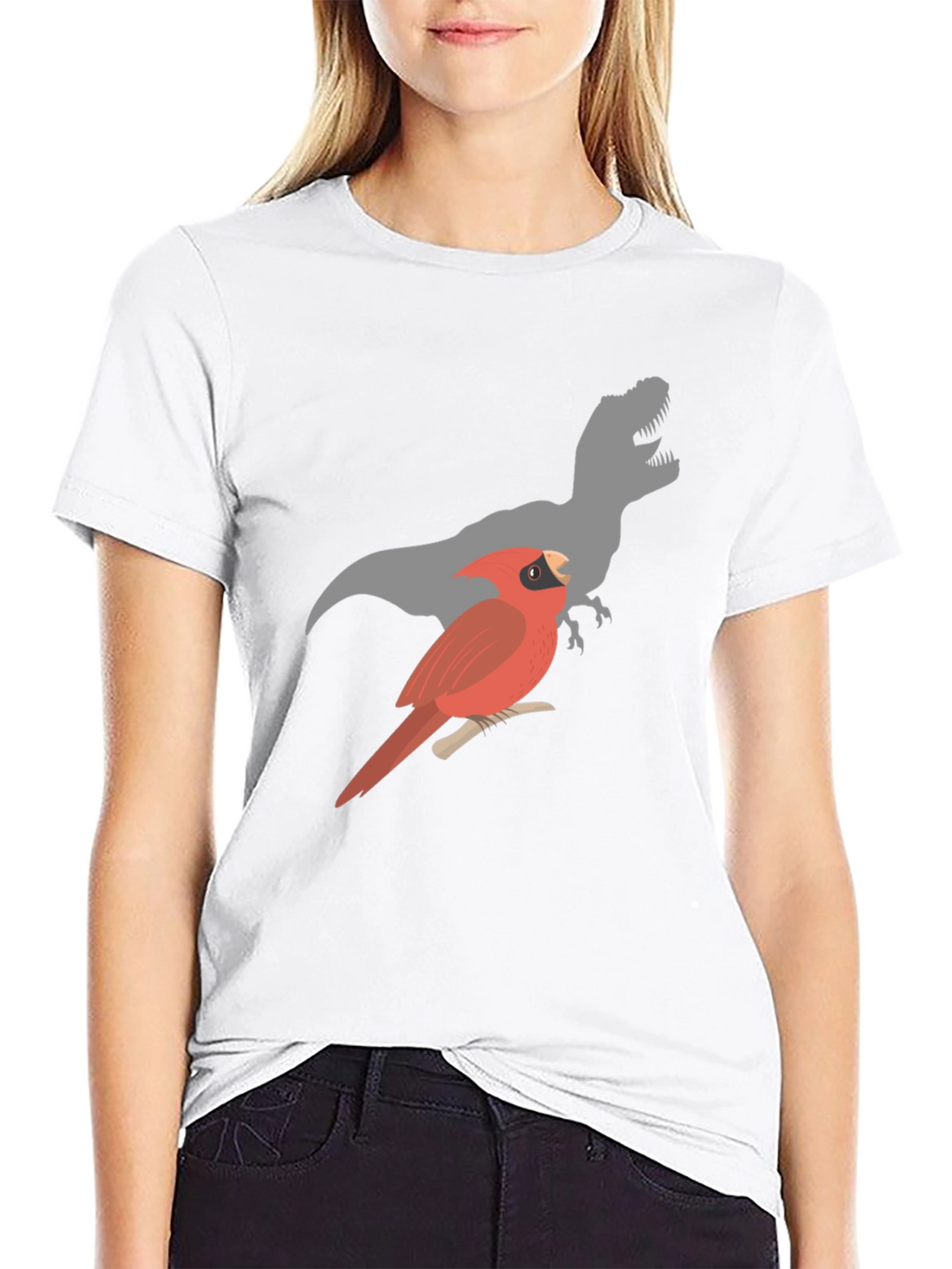 Cardinal & T-Rex Mens Black Graphic Tee