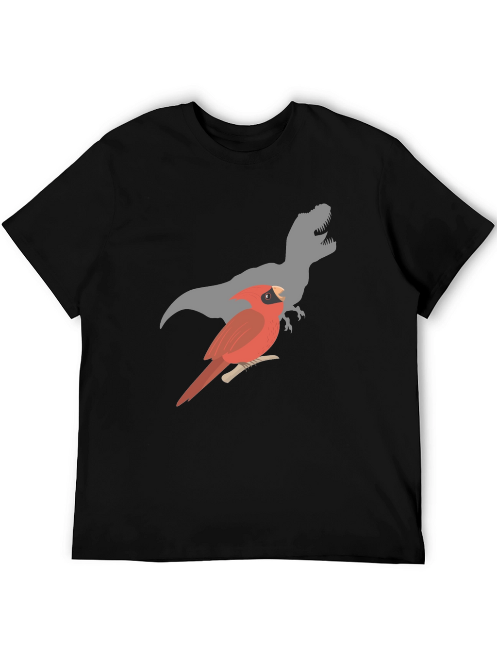 Cardinal & T-Rex Mens Black Graphic Tee