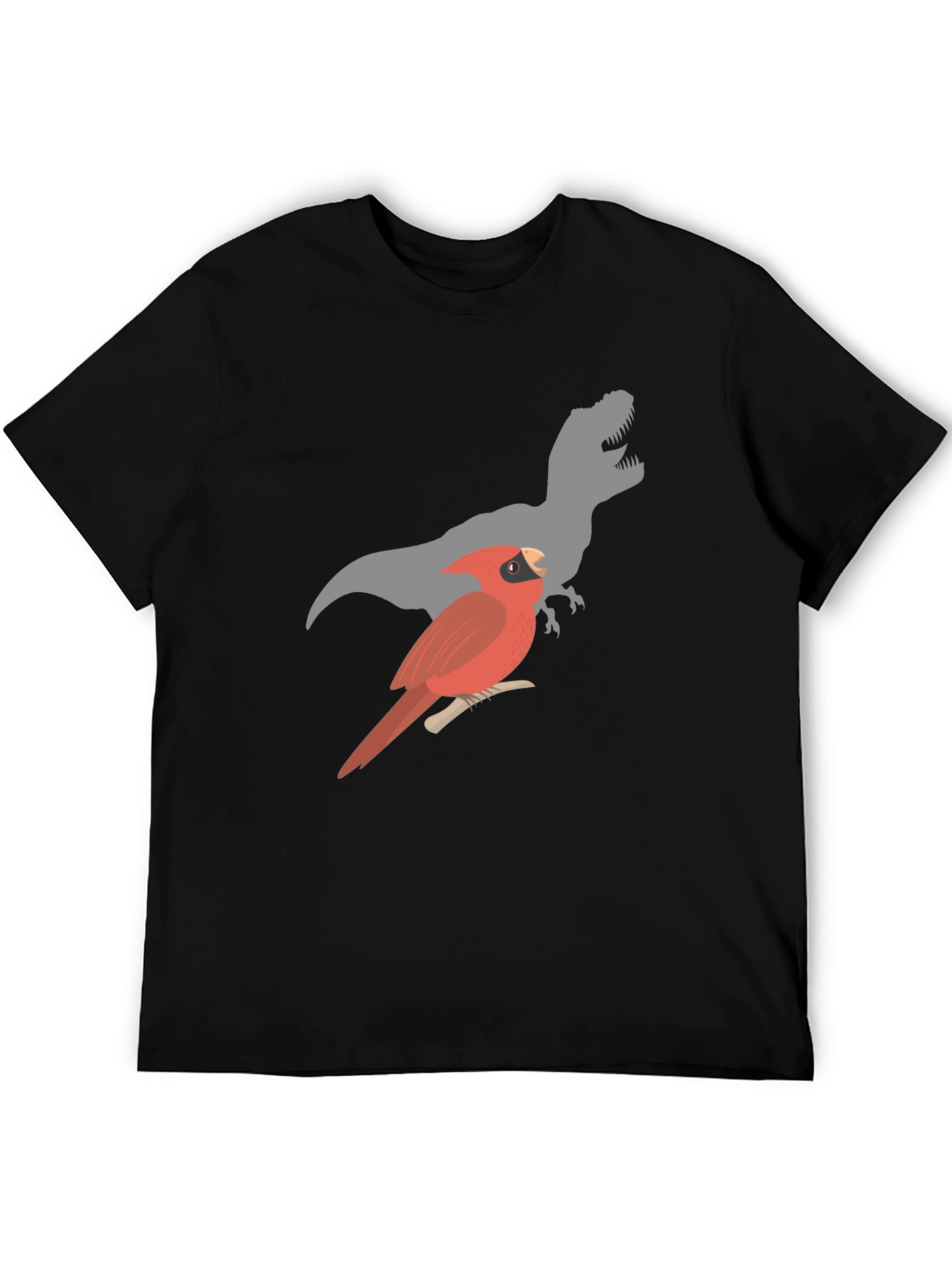 Cardinal & T-Rex Mens Black Graphic Tee