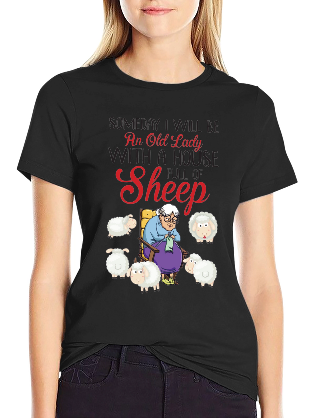 Old Lady Sheep T-Shirt