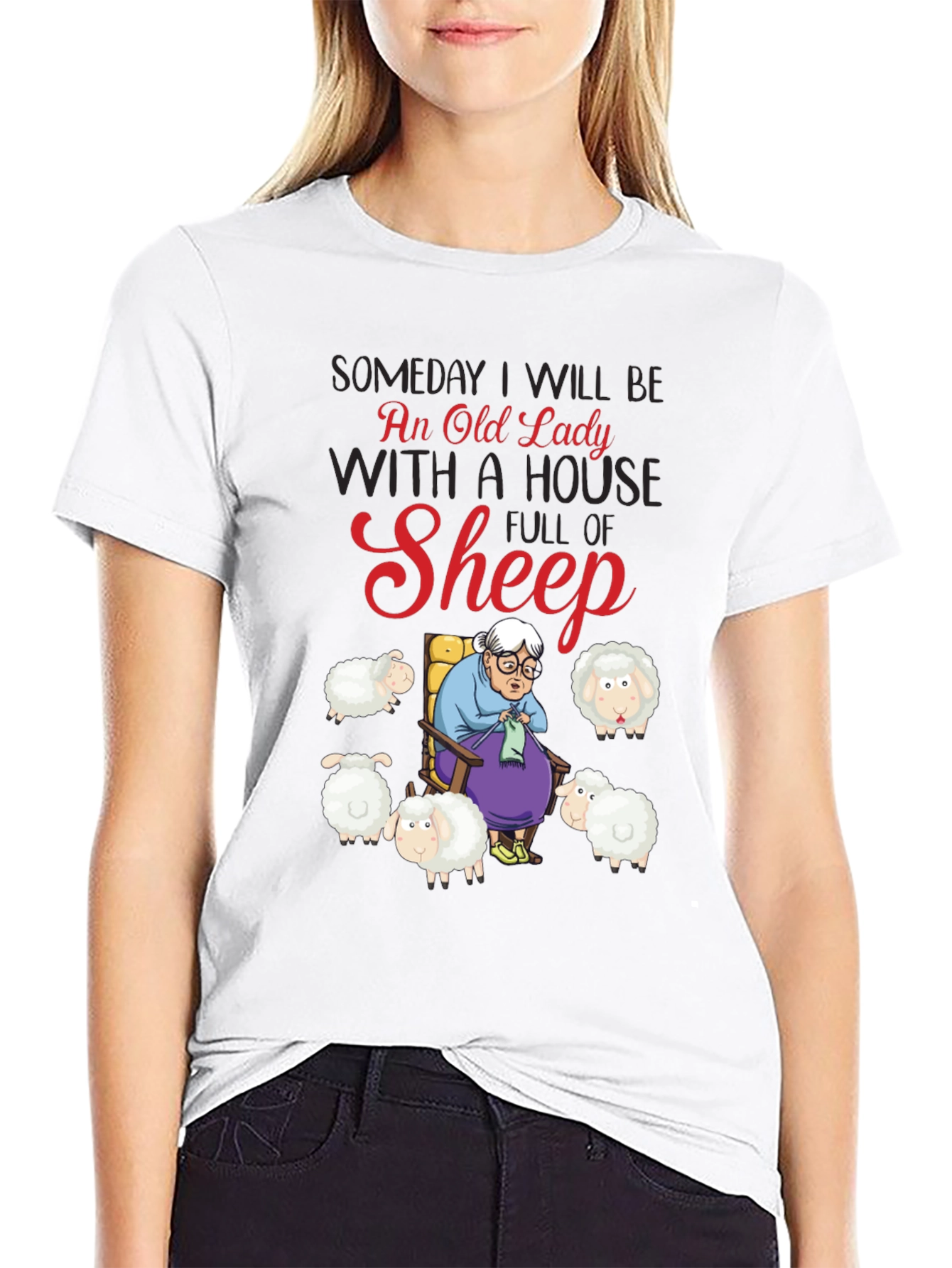 Old Lady Sheep T-Shirt