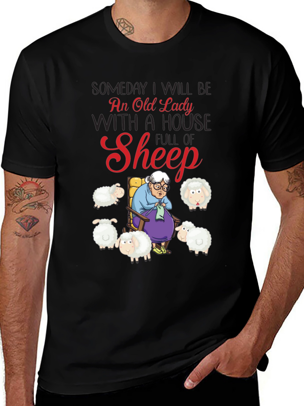 Old Lady Sheep T-Shirt