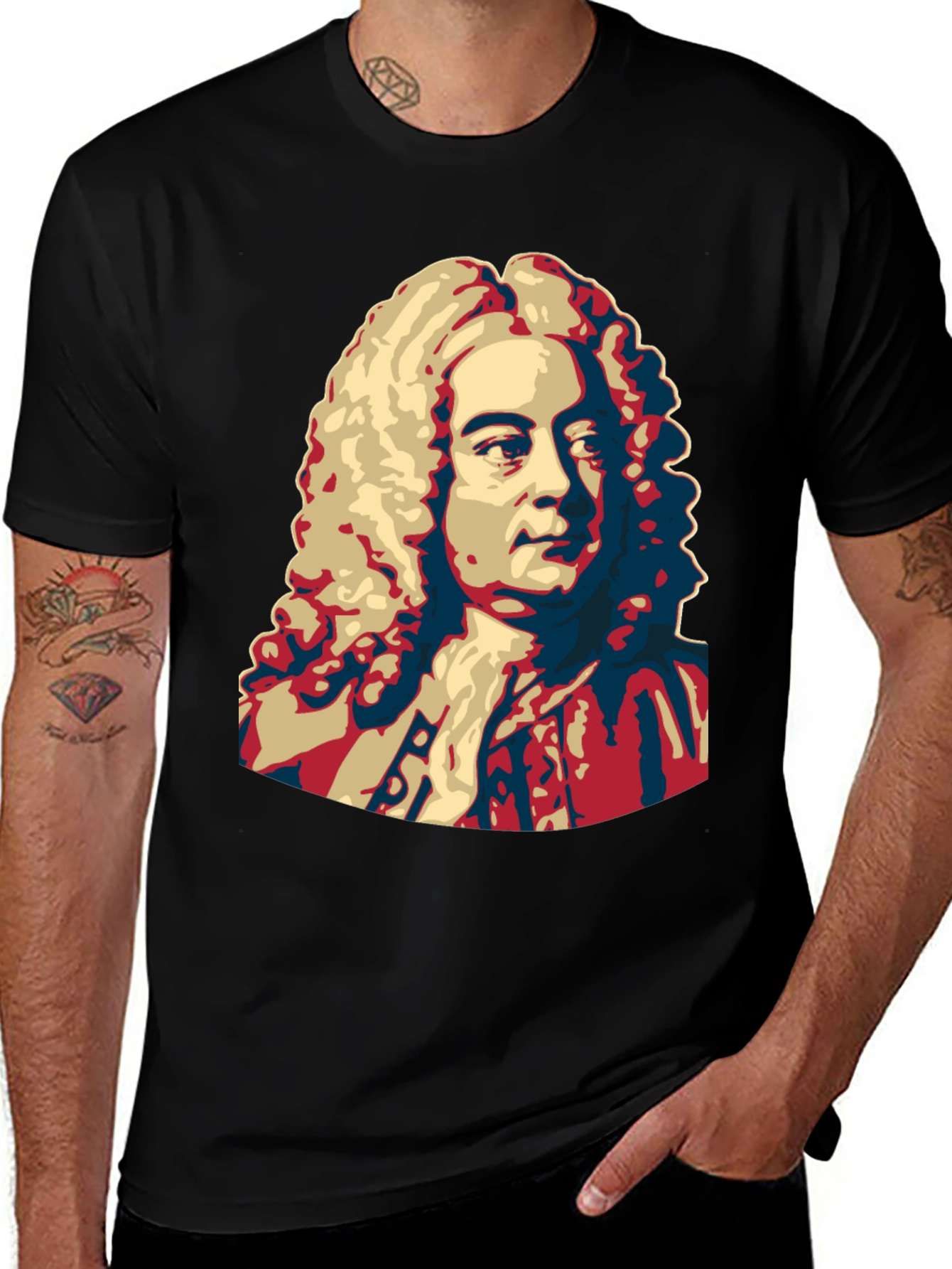 Bach Graphic Print Mens Black T-Shirt