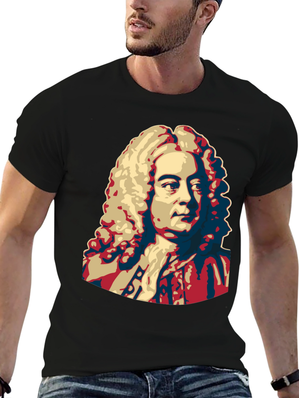 Bach Graphic Print Mens Black T-Shirt