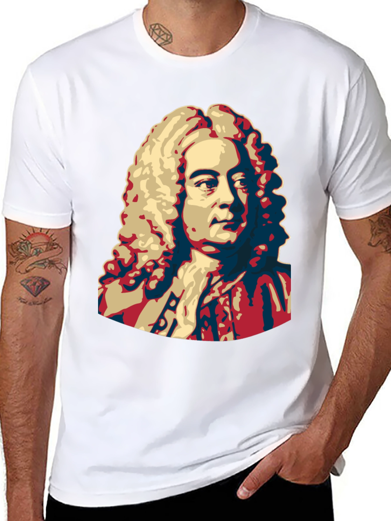 Bach Graphic Print Mens Black T-Shirt