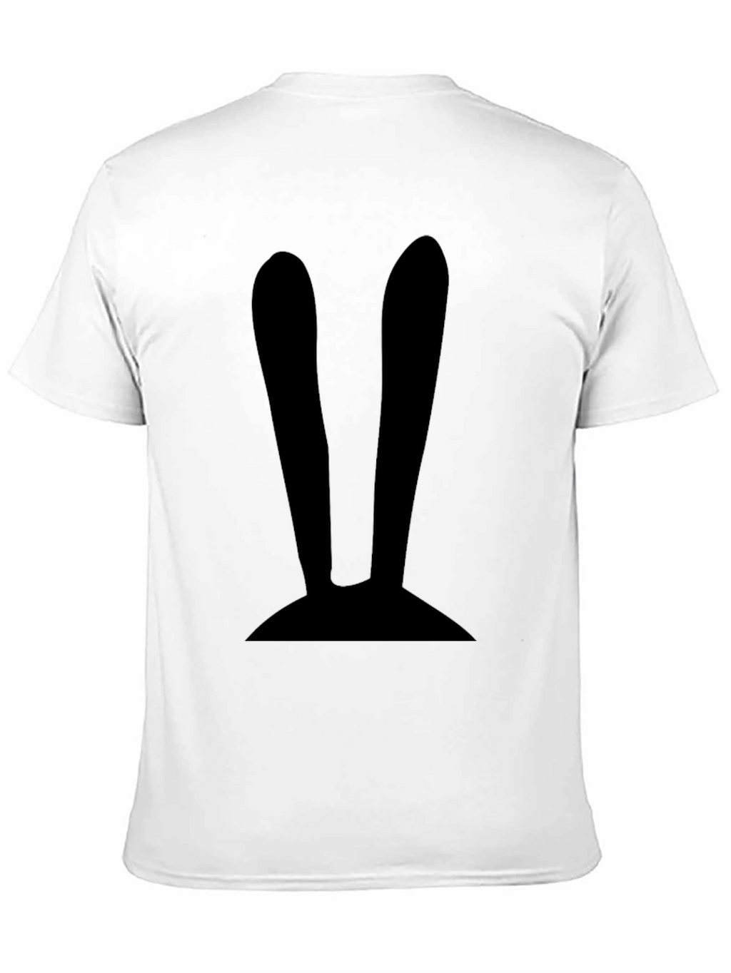 Bunny Ears Graphic Tee - Black Cotton Casual Shirt