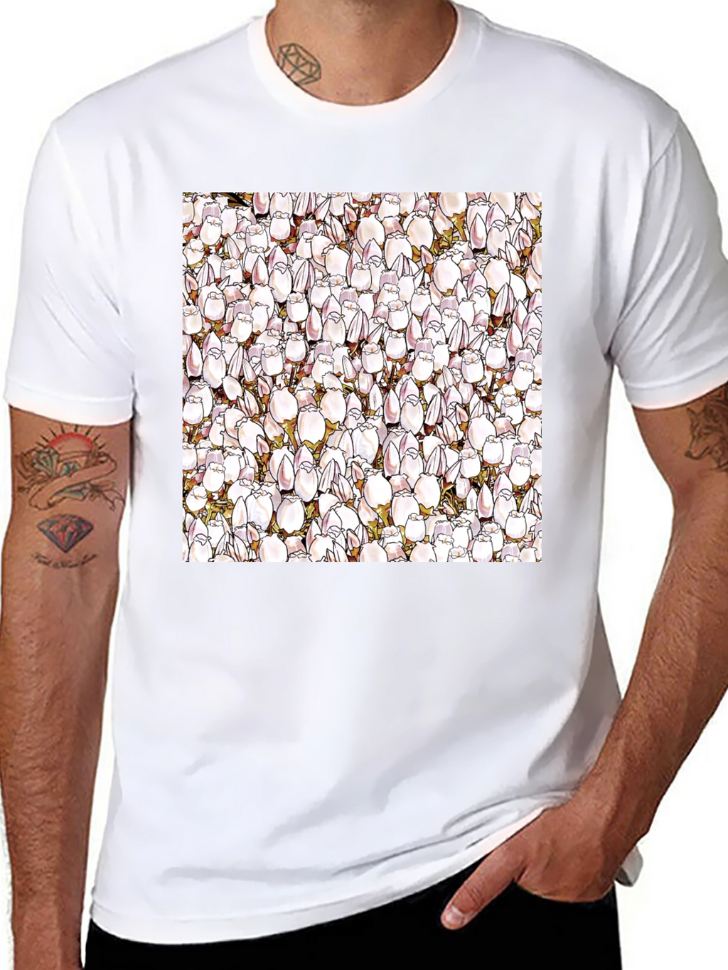 Floral Pattern T-Shirt - Unique Design