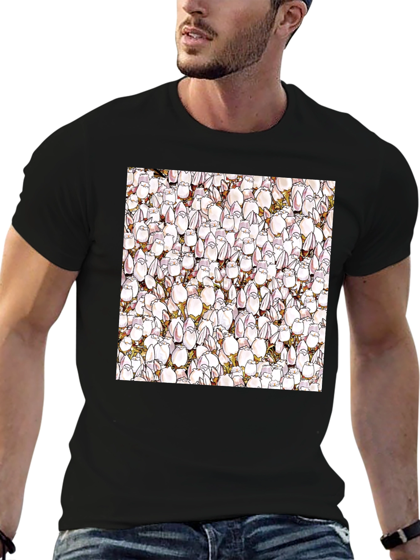 Floral Pattern T-Shirt - Unique Design