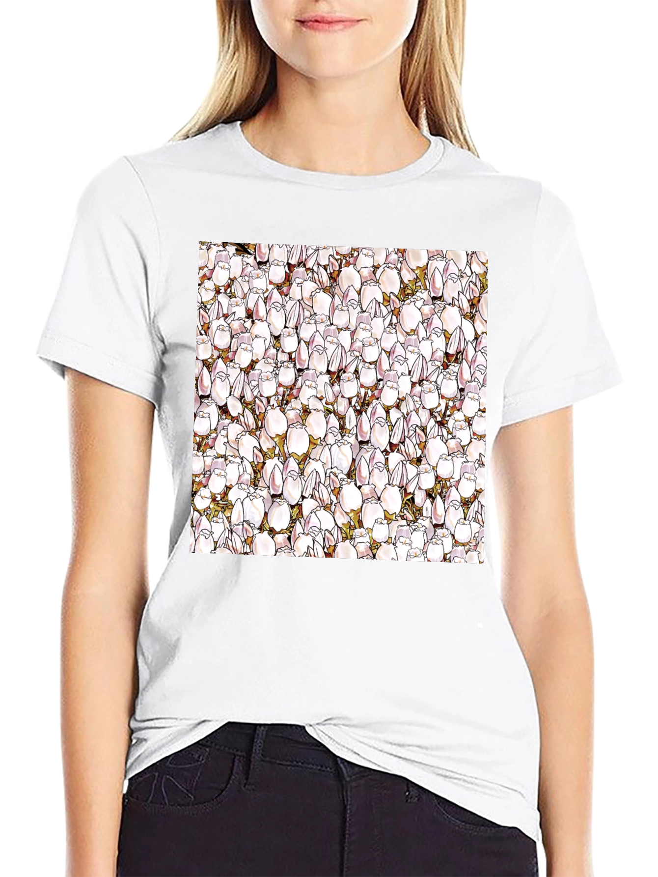 Floral Pattern T-Shirt - Unique Design