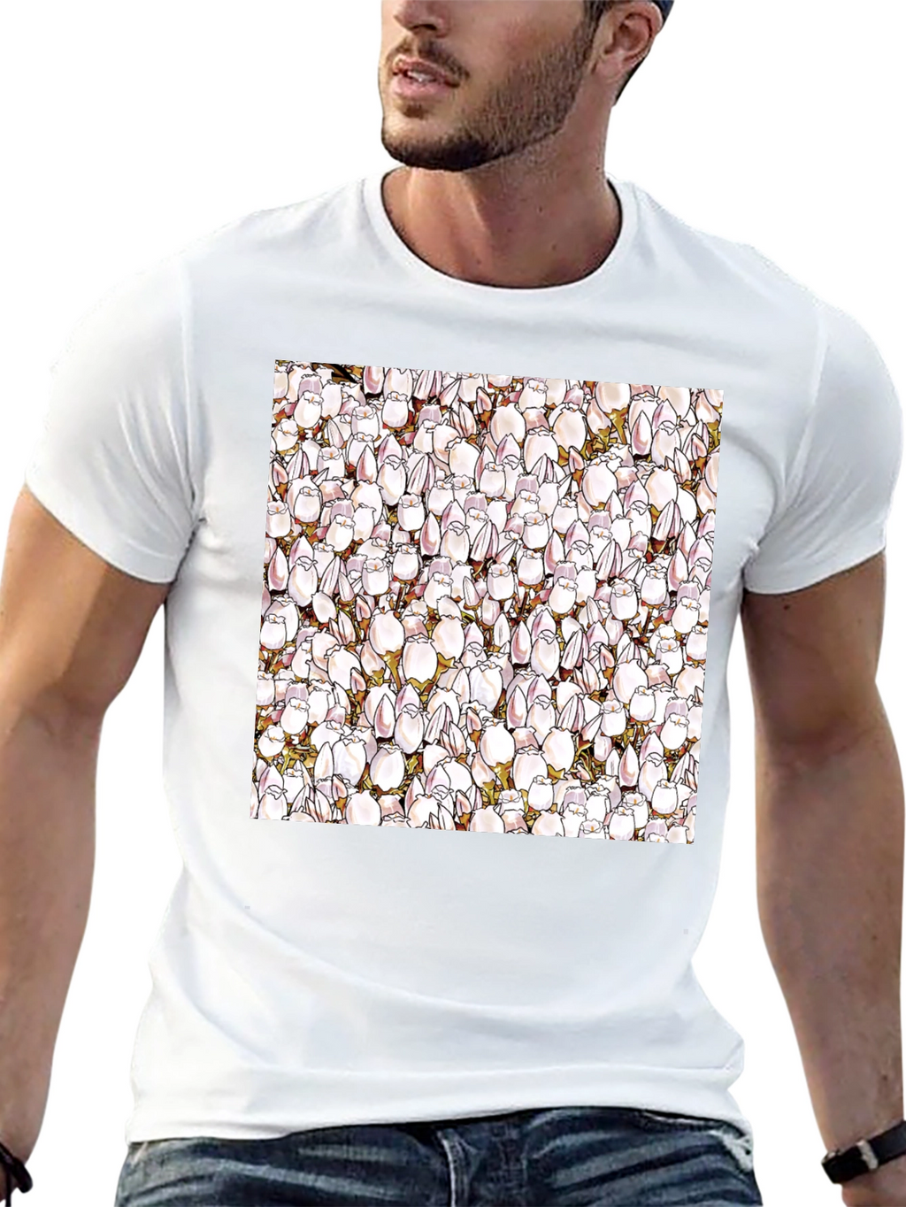 Floral Pattern T-Shirt - Unique Design