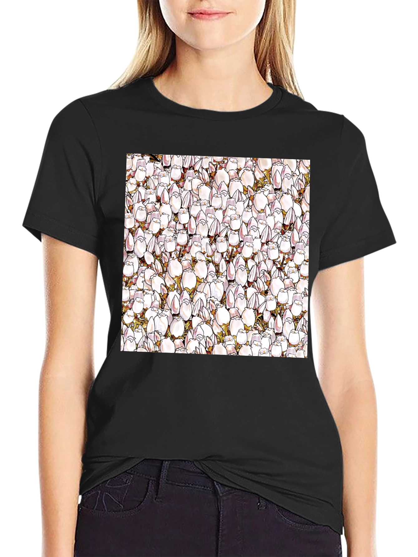 Floral Pattern T-Shirt - Unique Design