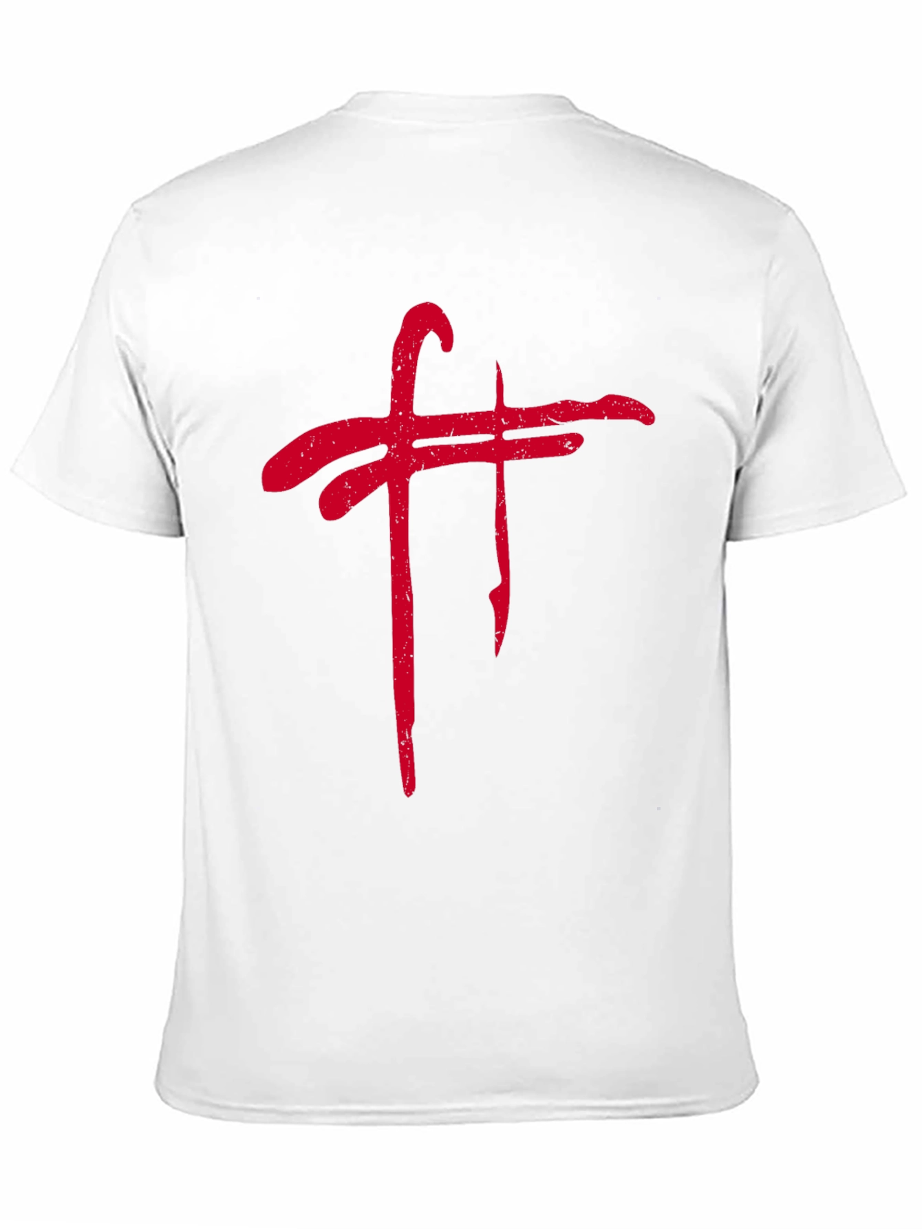 Grunge Red Symbol Black Tee Shirt