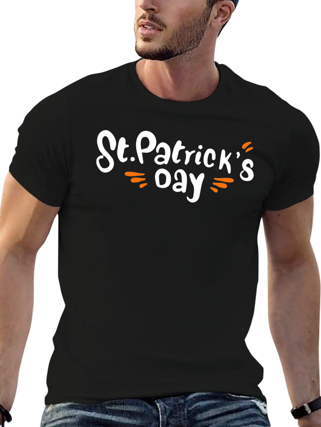 St. Patricks Day Graphic Black T-Shirt