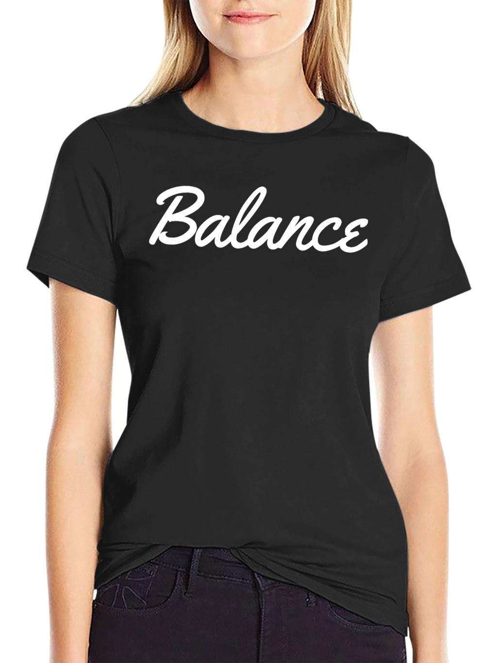 Balance Black Graphic Tee - Mens Casual Style