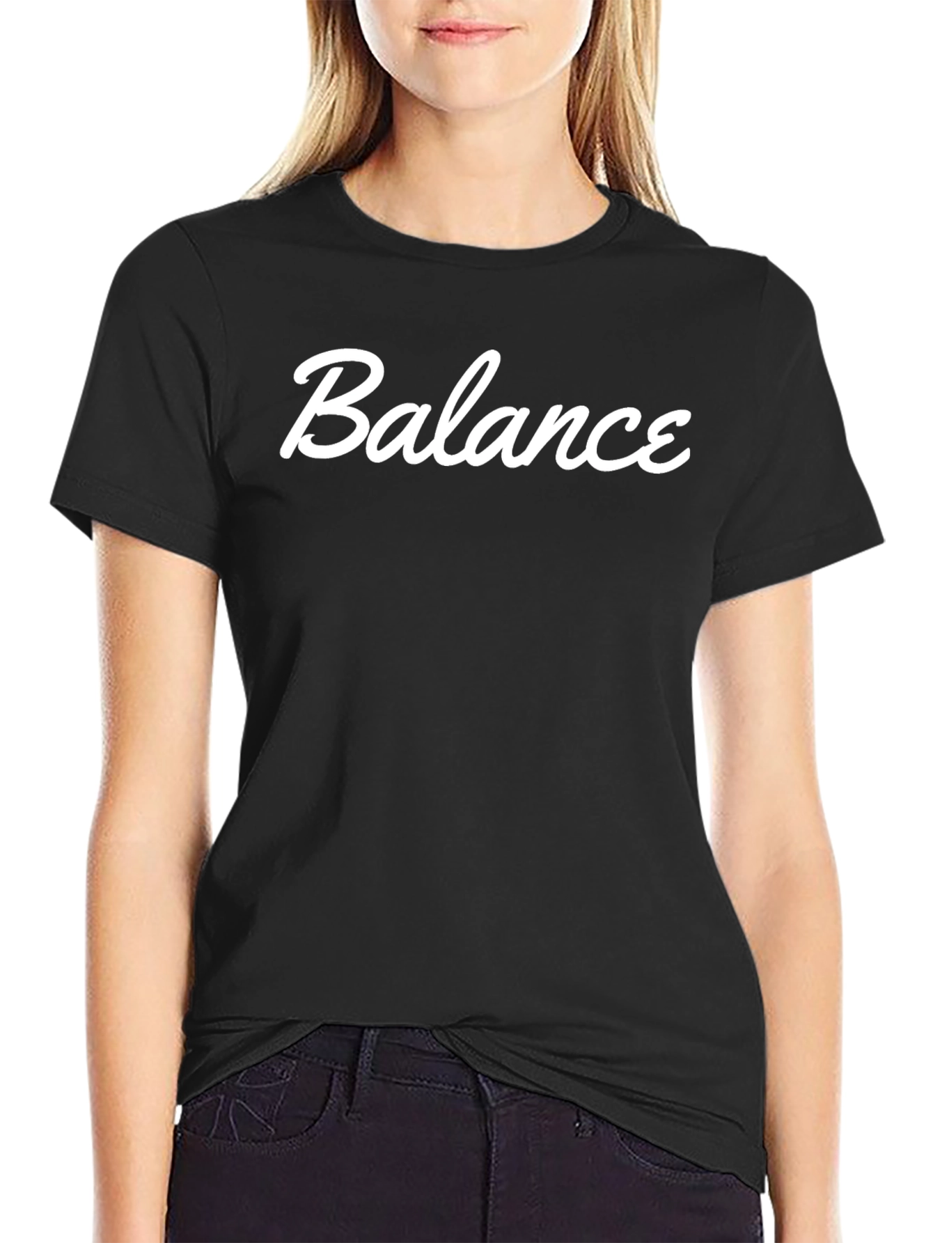 Balance Black Graphic Tee - Mens Casual Style