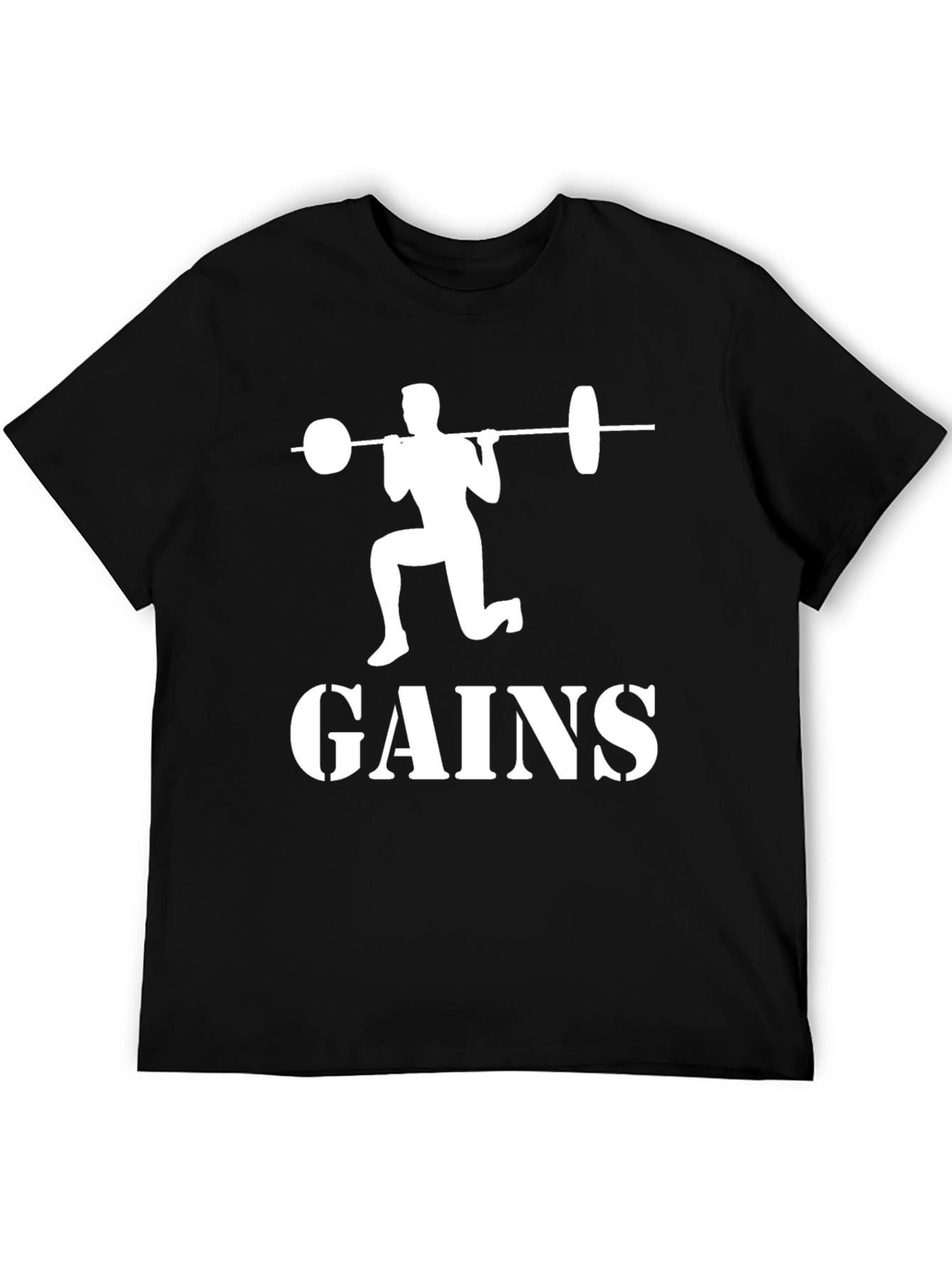 Gains Graphic Tee - Fitness Motivation T-Shirt