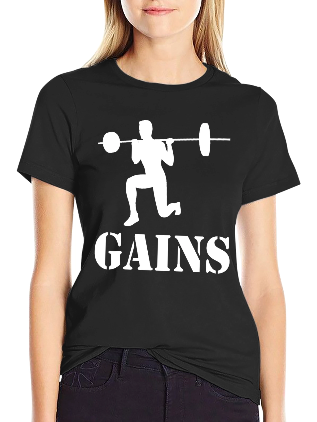 Gains Graphic Tee - Fitness Motivation T-Shirt