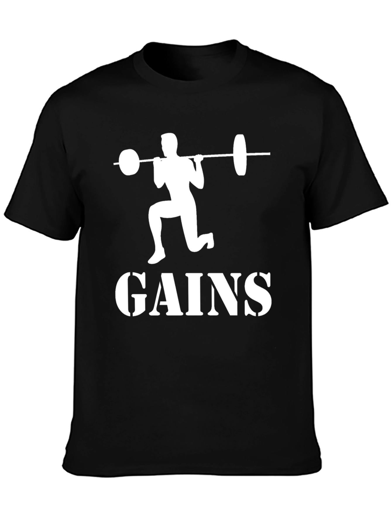 Gains Graphic Tee - Fitness Motivation T-Shirt