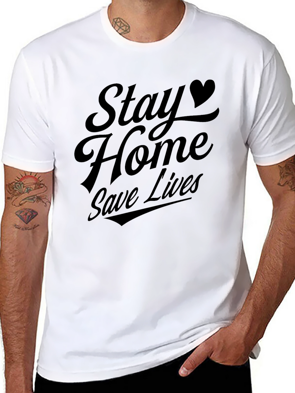 Stay Home Save Lives Graphic Tee