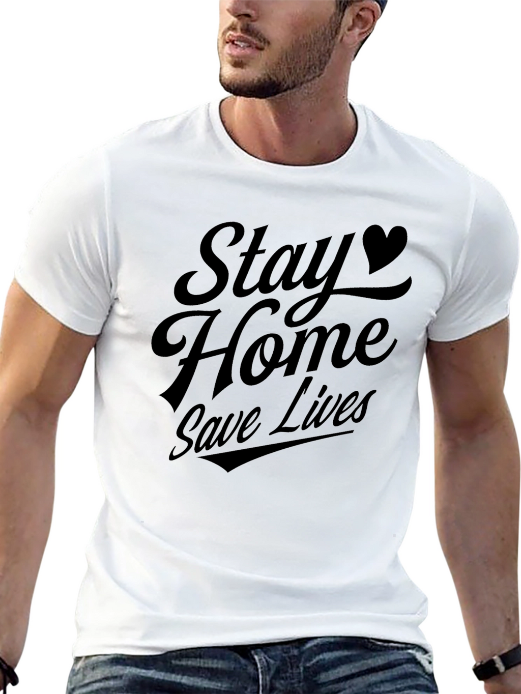 Stay Home Save Lives Graphic Tee