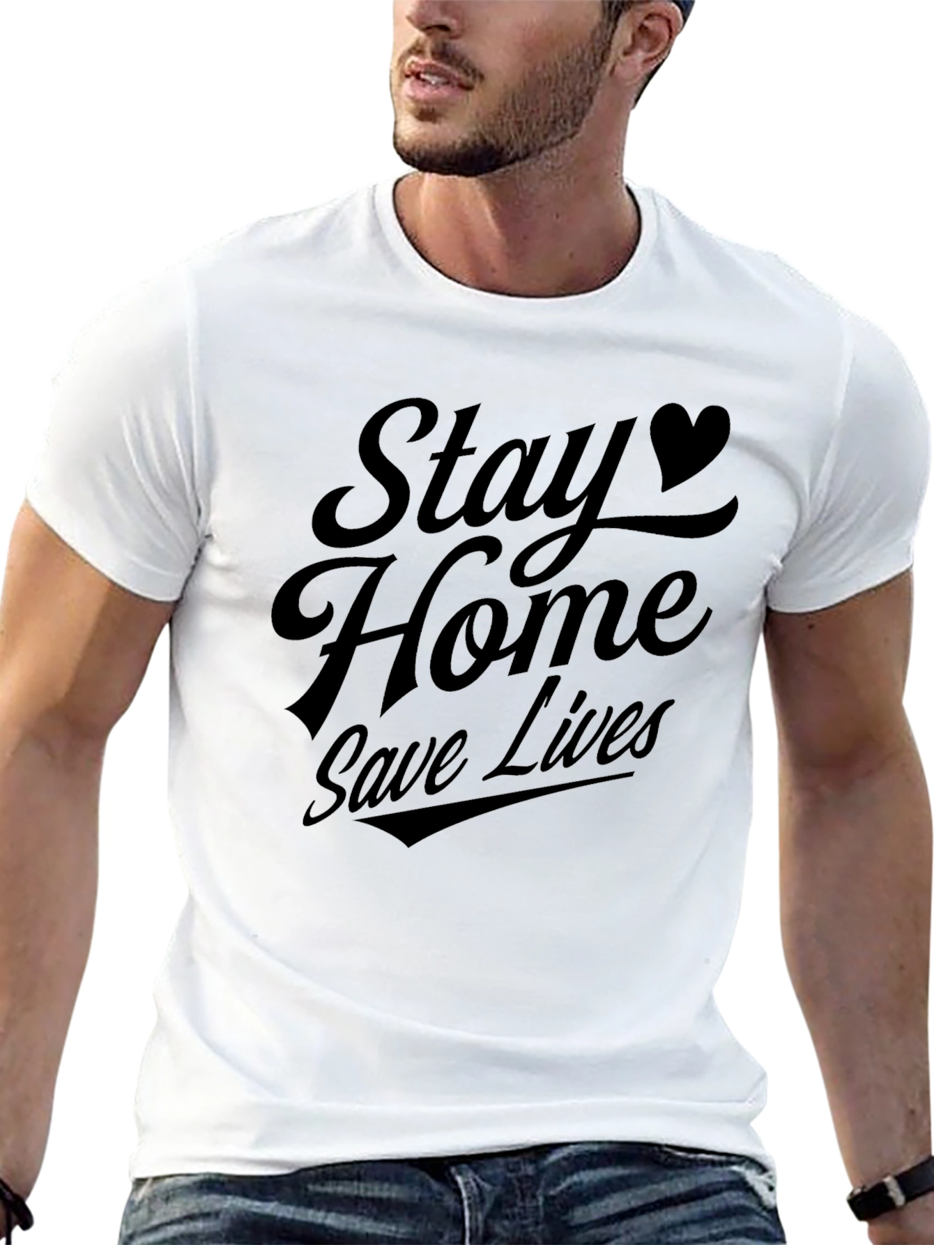 Stay Home Save Lives Graphic Tee