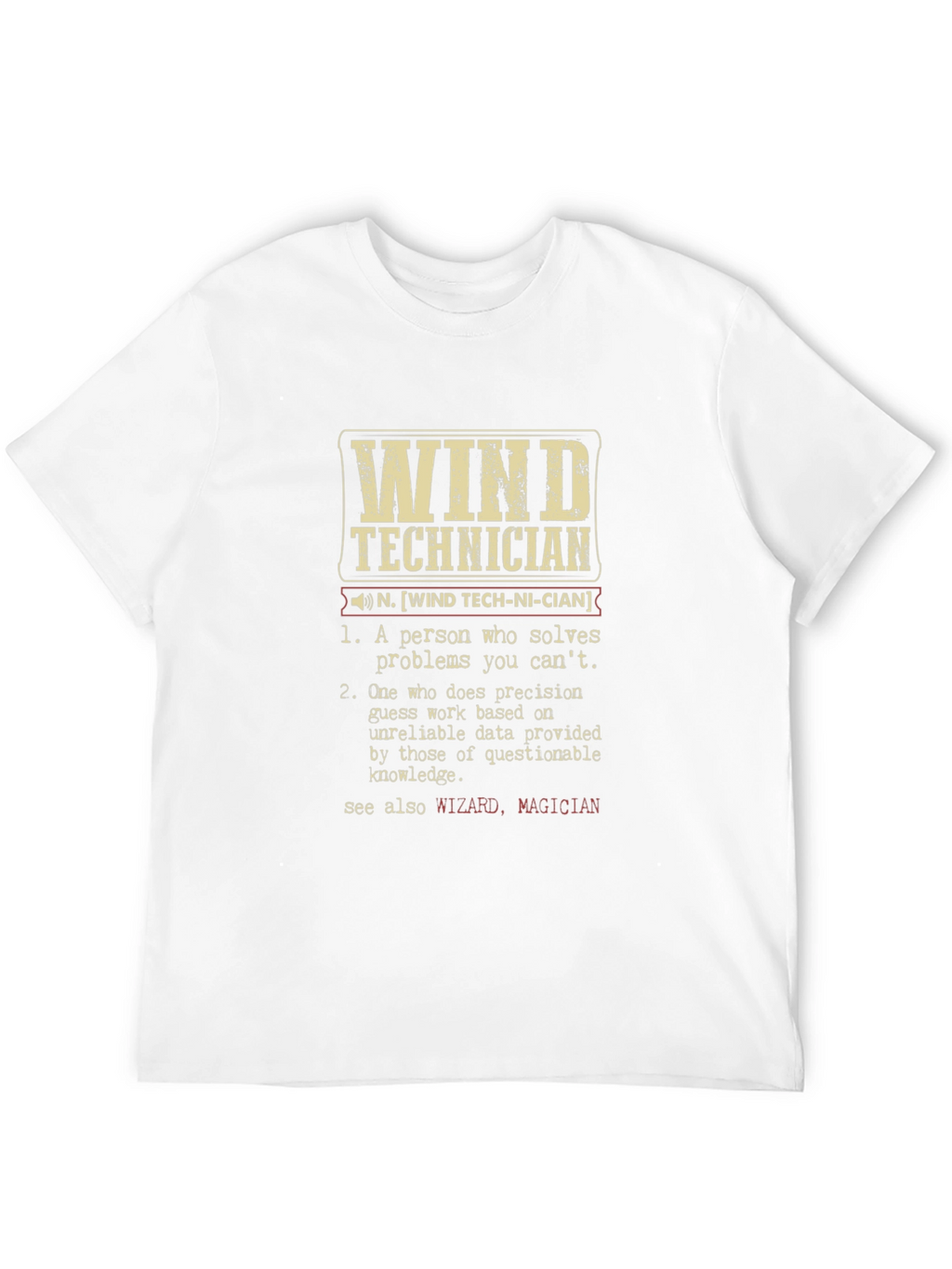 Wind Technician Definition Graphic T-Shirt