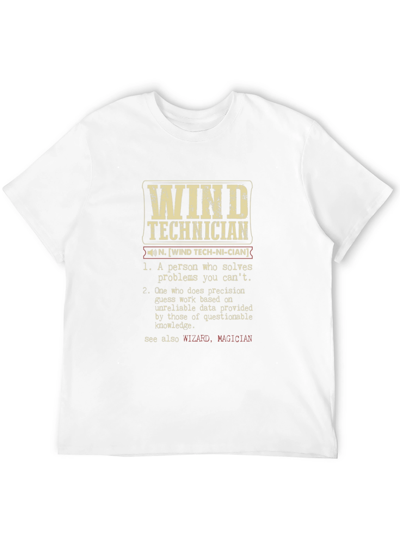 Wind Technician Definition Graphic T-Shirt