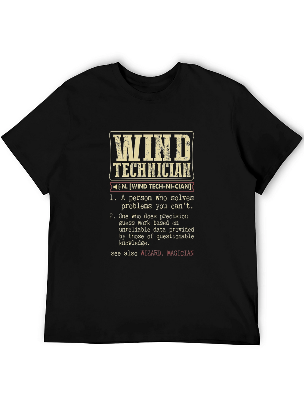 Wind Technician Definition Graphic T-Shirt