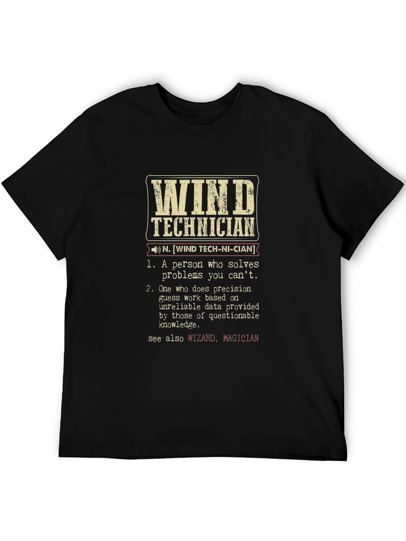 Wind Technician Definition Graphic T-Shirt