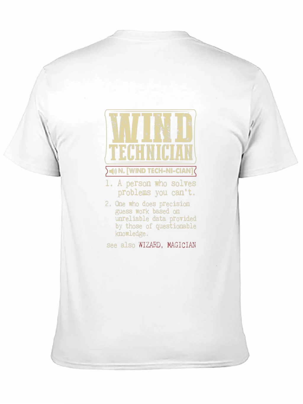 Wind Technician Definition Graphic T-Shirt
