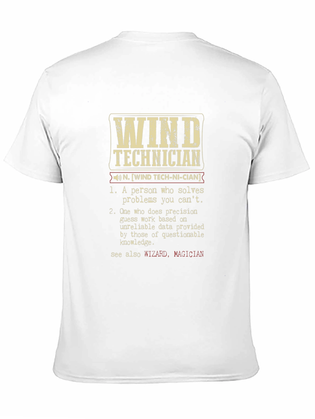 Wind Technician Definition Graphic T-Shirt