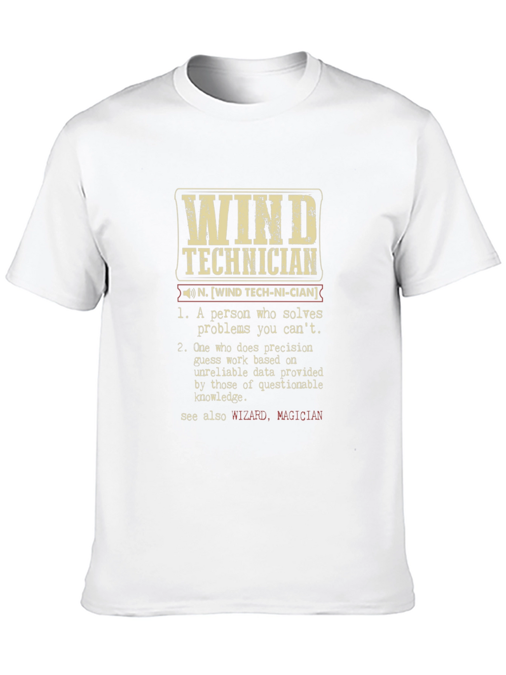 Wind Technician Definition Graphic T-Shirt