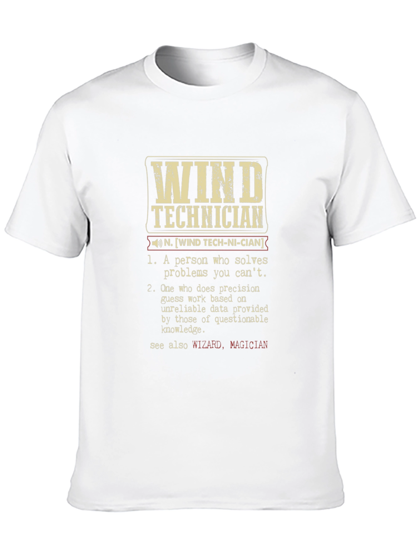 Wind Technician Definition Graphic T-Shirt