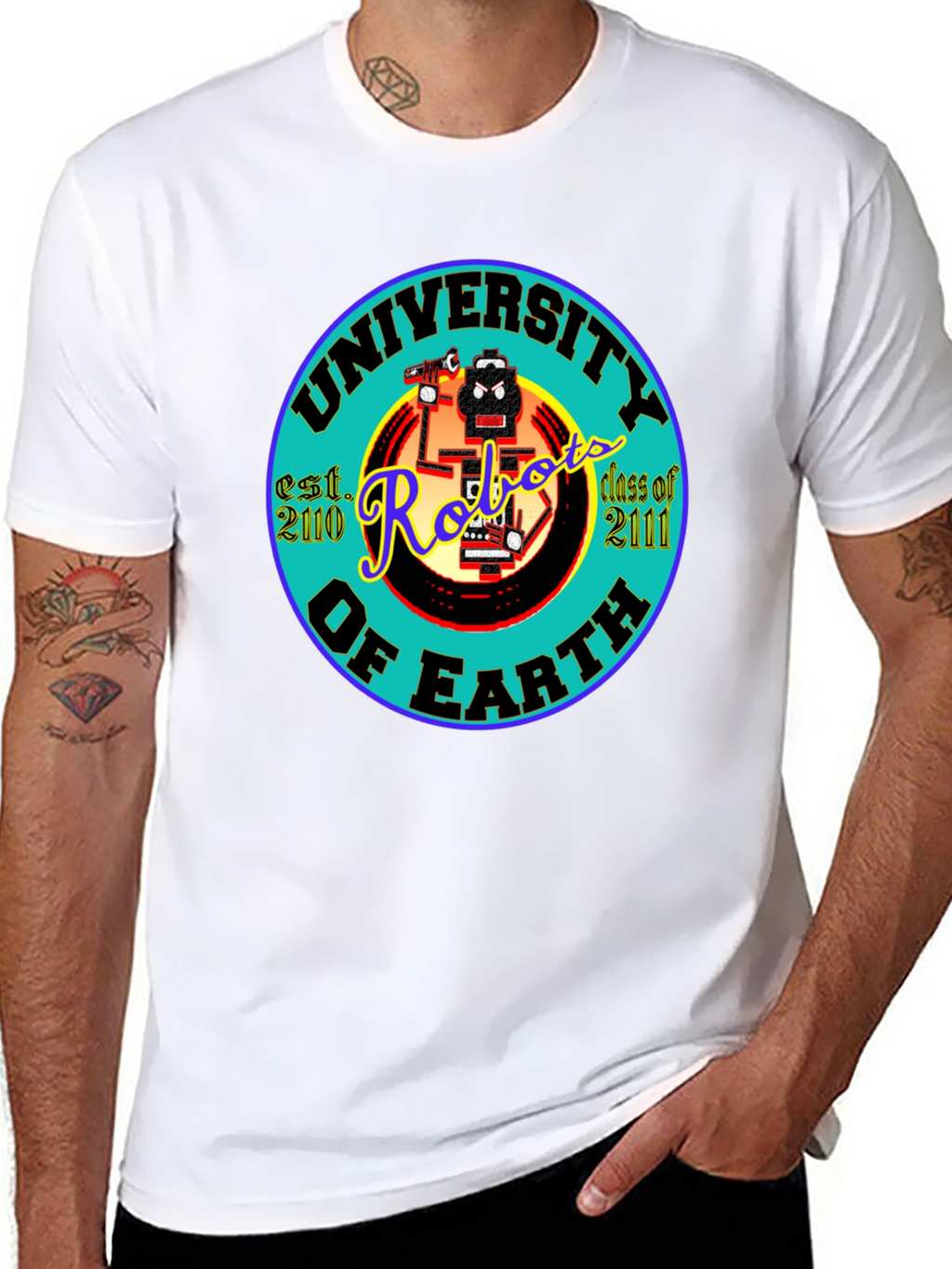 University of Earth Robots T-Shirt