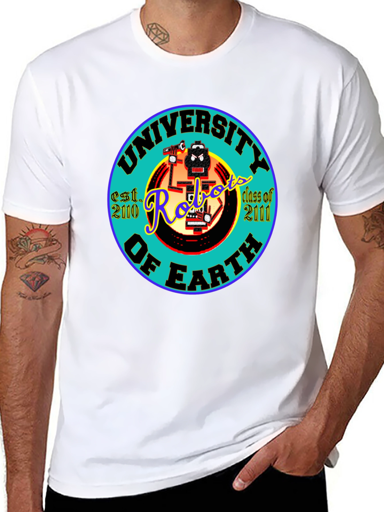 University of Earth Robots T-Shirt