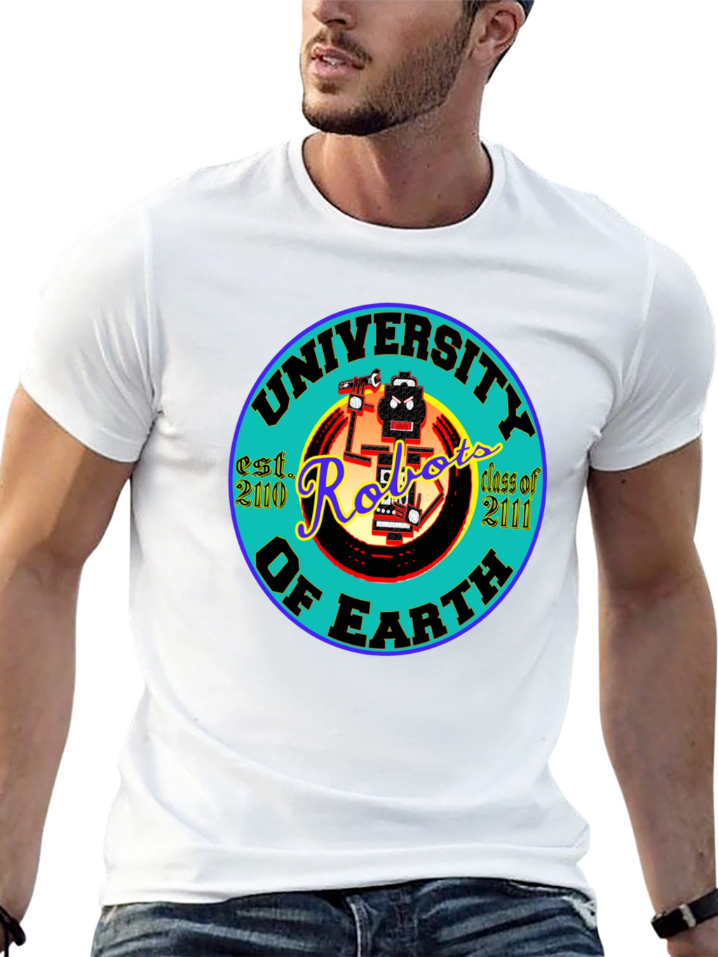 University of Earth Robots T-Shirt