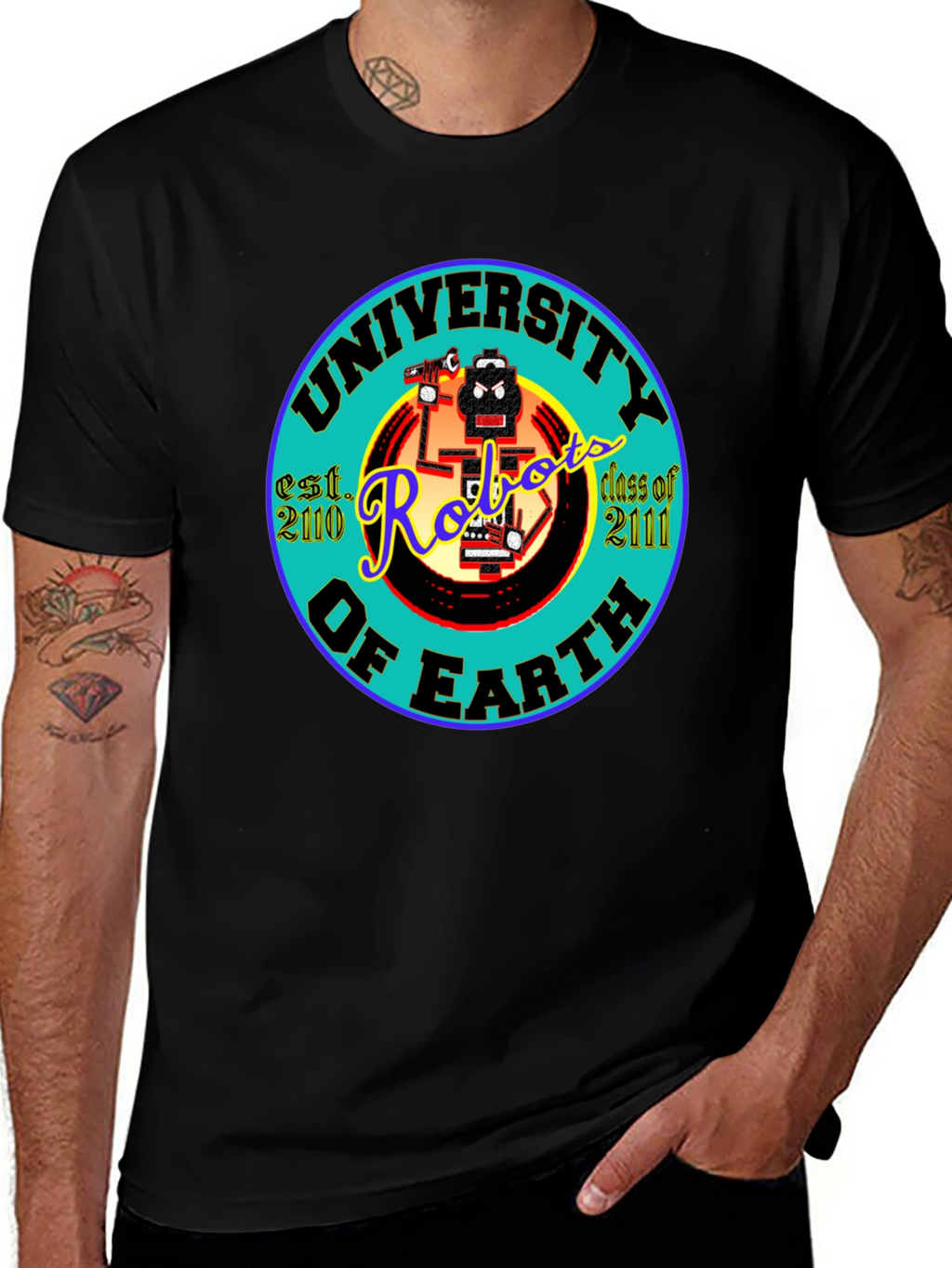 University of Earth Robots T-Shirt
