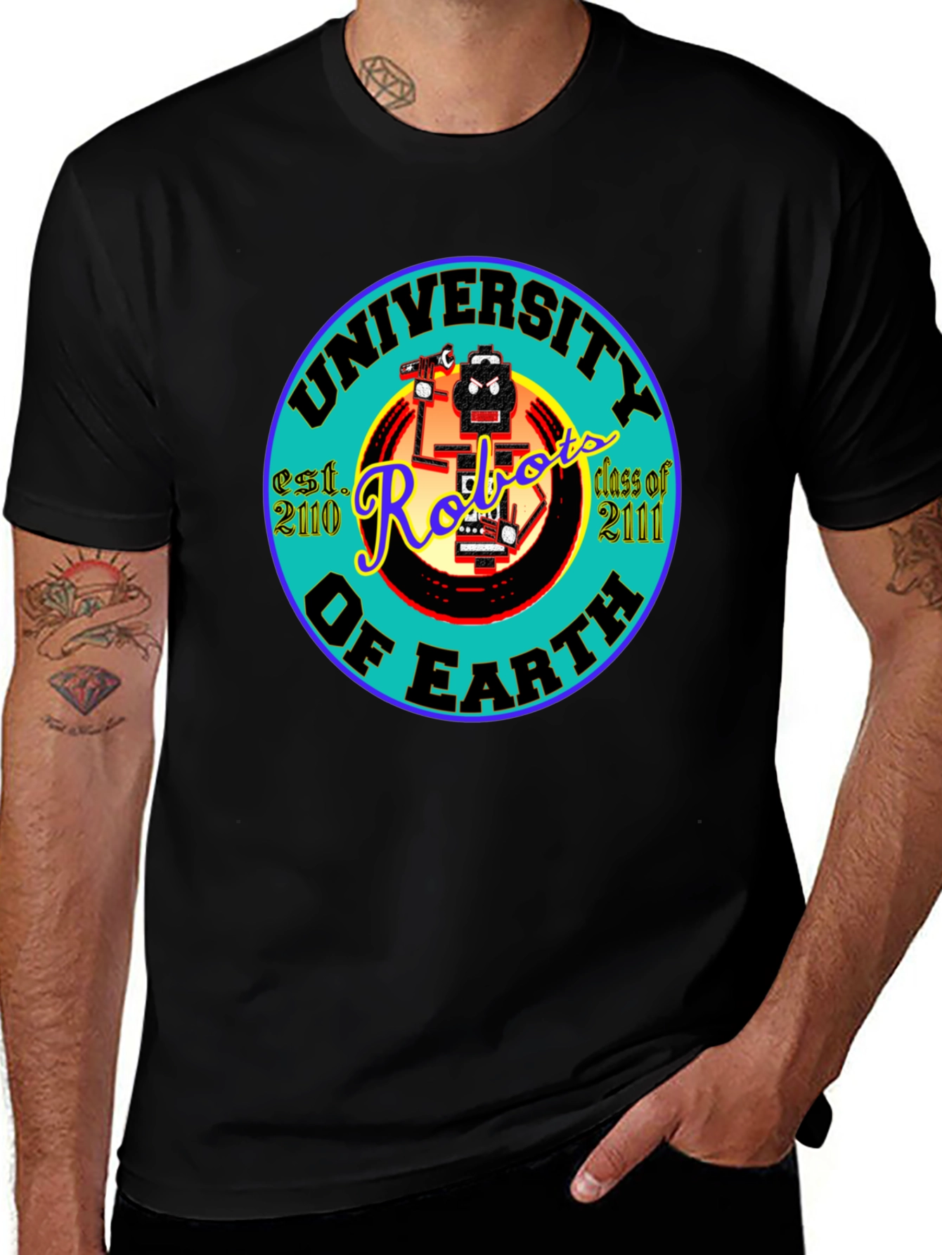 University of Earth Robots T-Shirt