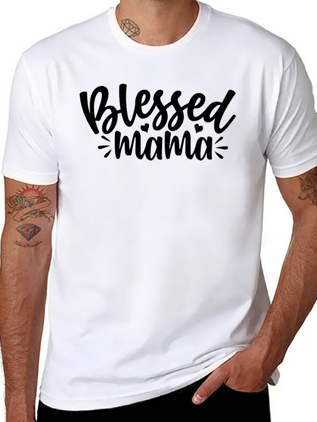 Blessed Mama Graphic Tee - Black