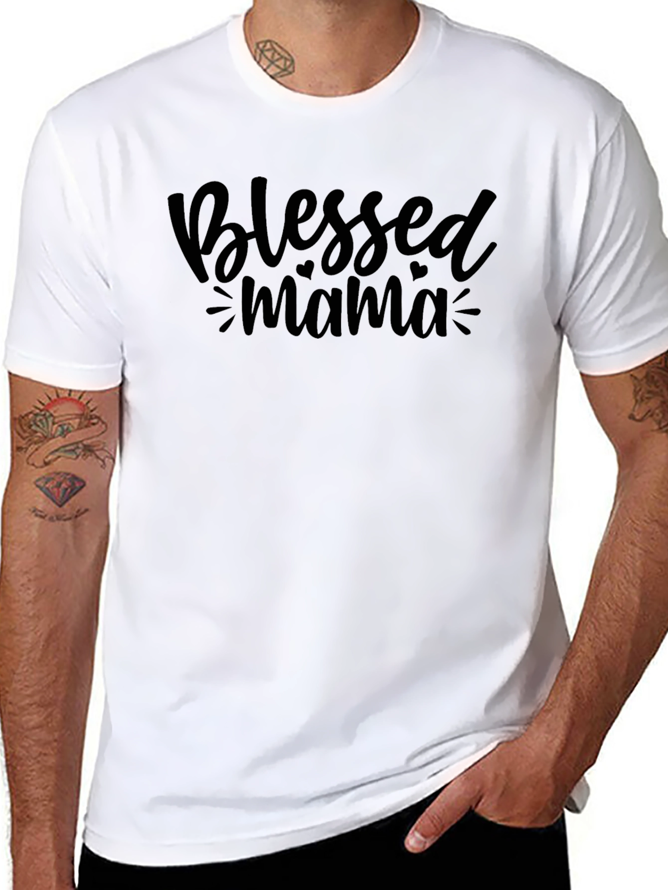 Blessed Mama Graphic Tee - Black