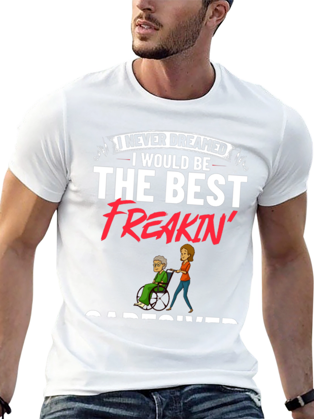 Best Freakin Caregiver Black T-Shirt