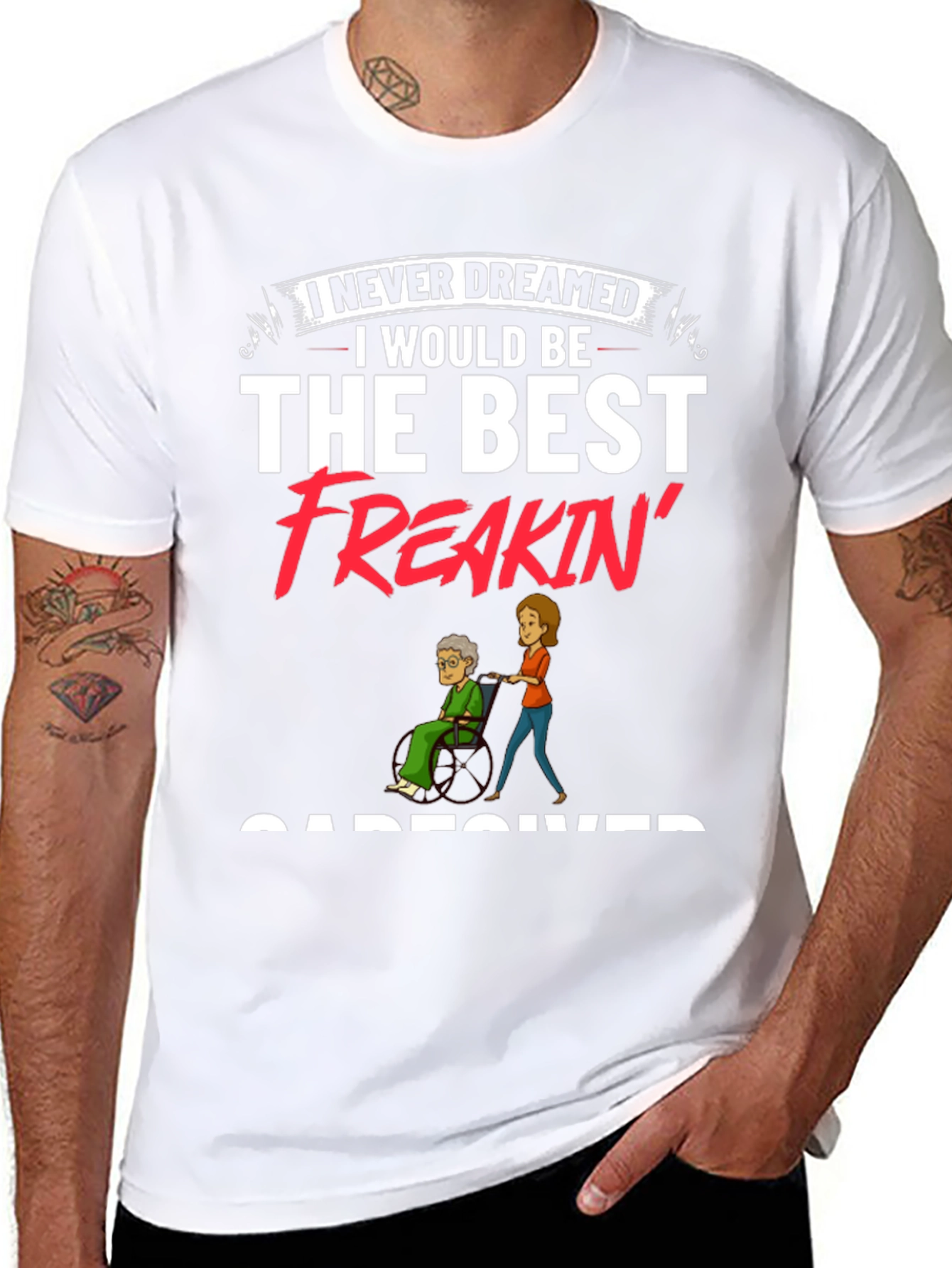 Best Freakin Caregiver Black T-Shirt