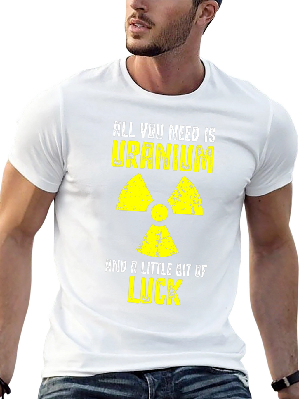 Uranium & Luck Graphic Tee - Funny Nuclear T-Shirt