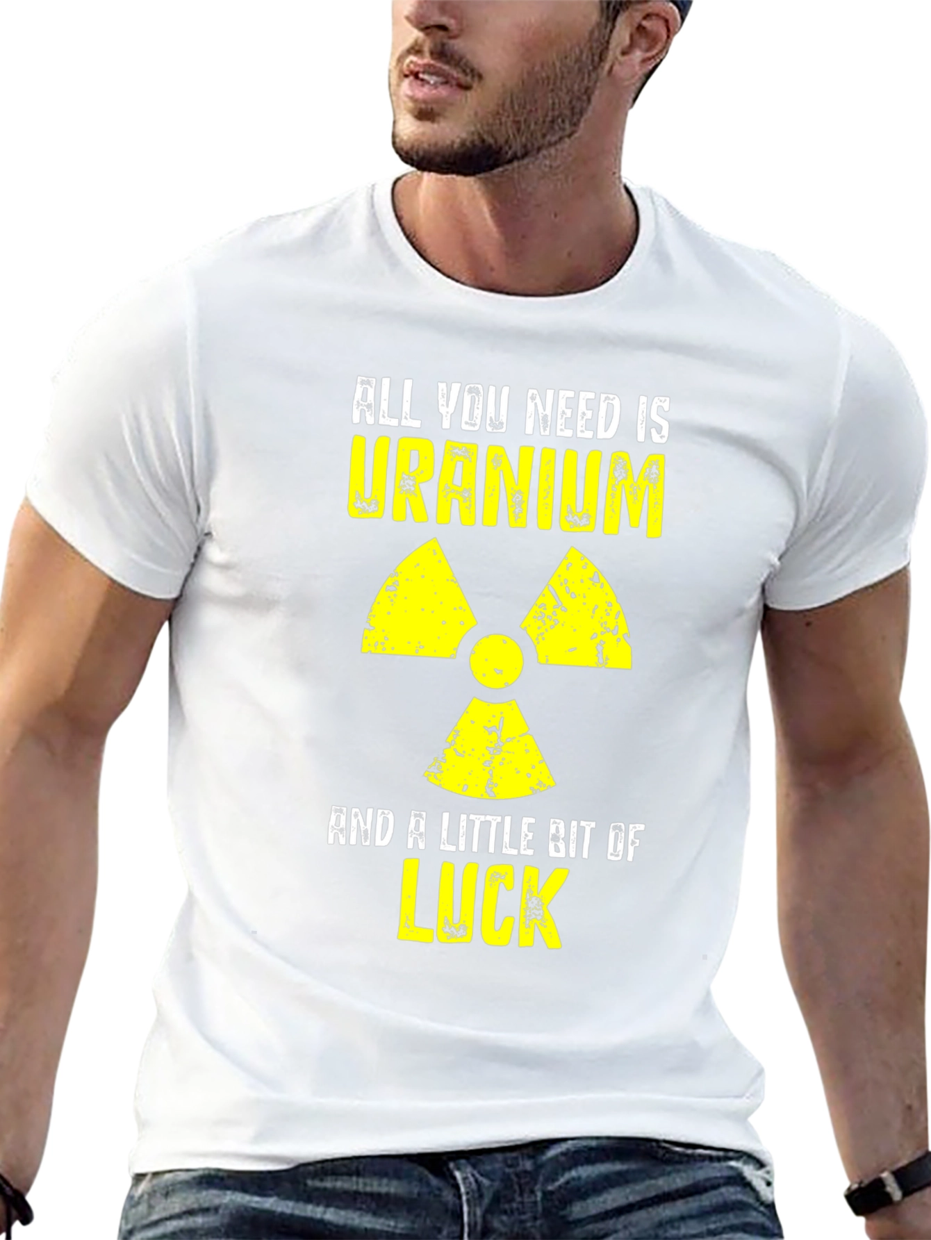 Uranium & Luck Graphic Tee - Funny Nuclear T-Shirt
