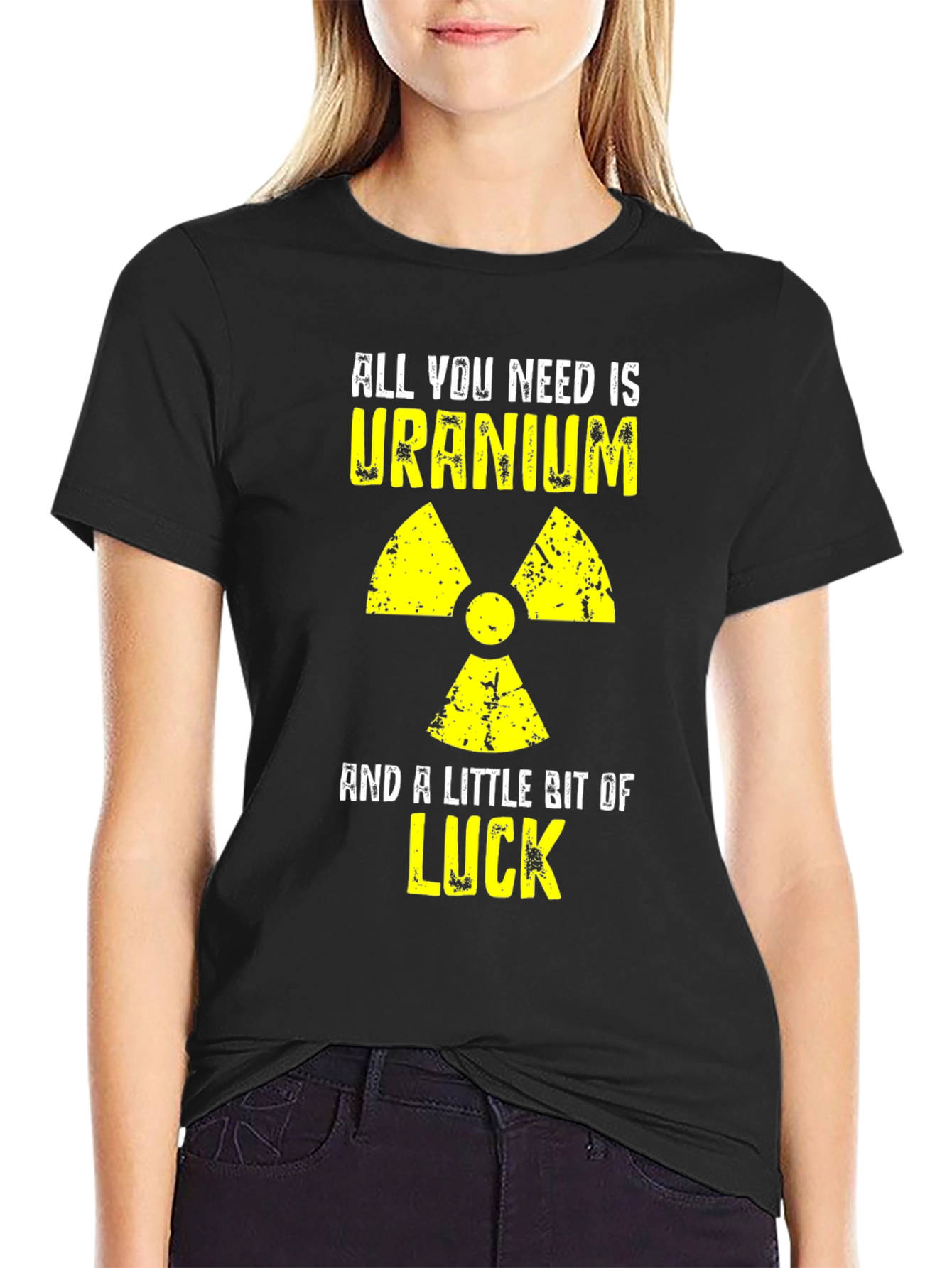 Uranium & Luck Graphic Tee - Funny Nuclear T-Shirt